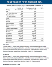 Load image into Gallery viewer, PUMP 3G PRE WORKOUT 375G CAFFEINE FREE