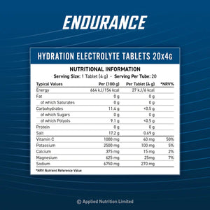 ENDURANCE HYDRATION ELECTROLYTE TABLETS