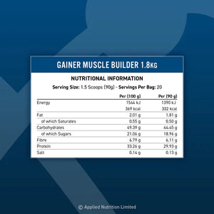 GAINER MUSCLE BUILDER 1.8KG (20 SERVINGS)