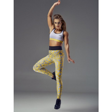 Load image into Gallery viewer, LEGGINGS TEMPO GRAY YELLOW