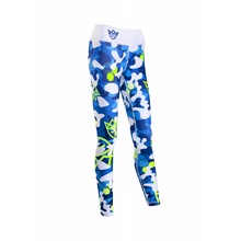 Load image into Gallery viewer, LEGGINGS CAMO BLUE WHITE