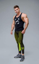 Load image into Gallery viewer, MEN&#39;S LEGGINGS WORKOUT CLASSIC BLACK NEON