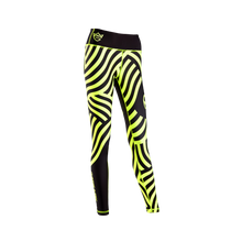 Load image into Gallery viewer, LEGGINGS FANCY STRIPED GREEN