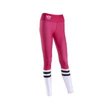 Load image into Gallery viewer, LEGGINGS HIGH SOCK PINK&amp;WHITE