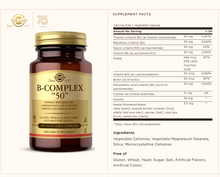 Load image into Gallery viewer, B COMPLEX 50  VEGETABLE CAPSULES