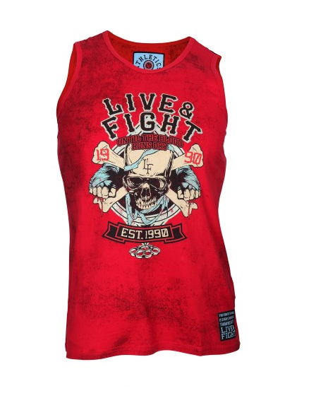 BLOODY KNUCKLES TANK TOP RED